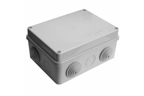 Коробка распределительная ОП 150х110х70мм IP54 10 выходов 6 гермовводов крышка на винтах сер. Epplast 210302