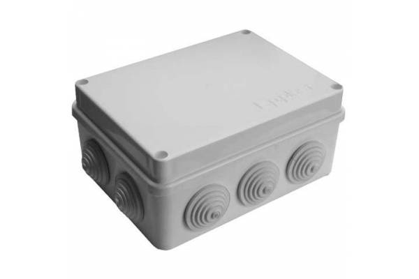 Коробка распределительная ОП 150х110х70мм IP54 10 выходов 10 гермовводов. крышка на винтах сер. Epplast 210314