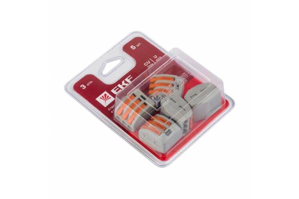 Клемма СМК 222-413 (блист.5шт) EKF plc-smk-413b