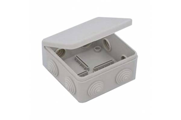 Коробка распределительная ОП 100х100х50мм 8 вводов откид. крышка IP54 сер. Ruvinil 67045