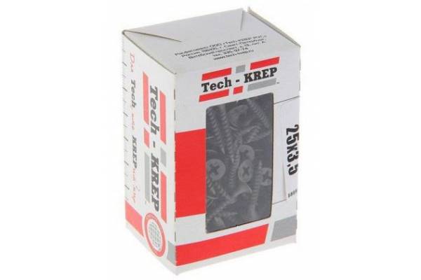 Саморез 3.5х25 гипсокартон-металл (уп.200шт) коробка Tech-Krep 102129