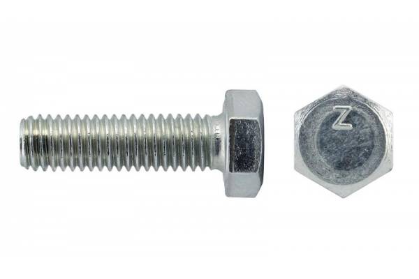 Болт М8х20 с шестигранной головкой цинк. DIN 933 (уп.50шт) класс прочности 8.8. коробка Tech-Krep 105207