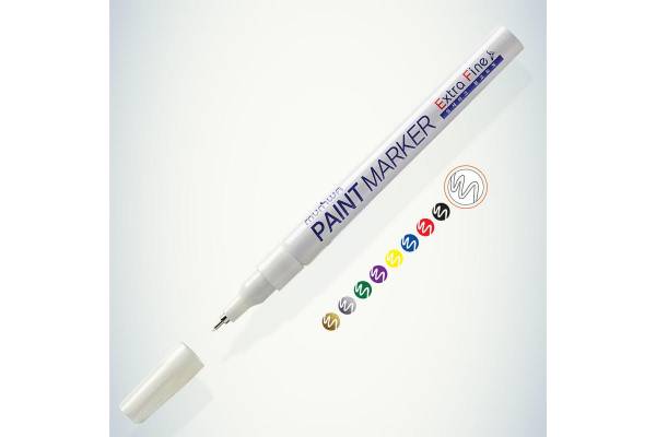 Маркер перманентный пулевидный 1.0мм бел. MunHwa Б0048238