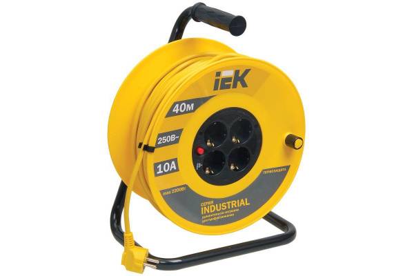 Удлинитель на катушке 4х40м с заземл. 10А IP20 УК40 