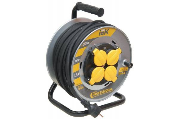 Удлинитель на мет. катушке 4х30м с заземл. 16А IP44 УК30 