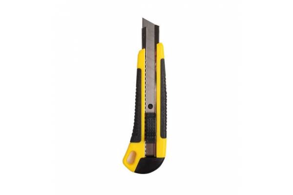 Нож с сегмент. лезвием 18мм ABS пласт. обрезинен. корпус REXANT 12-4901