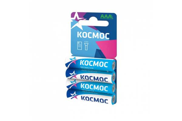 Элемент питания солевой R03 4хBL (блист.4шт) Космос KOCR034BL