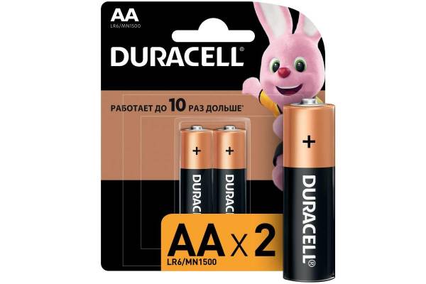 Элемент питания алкалиновый LR MN 1500/LR6 Basic BP-2 (блист.2шт) Duracell Б0014044/Б0026814