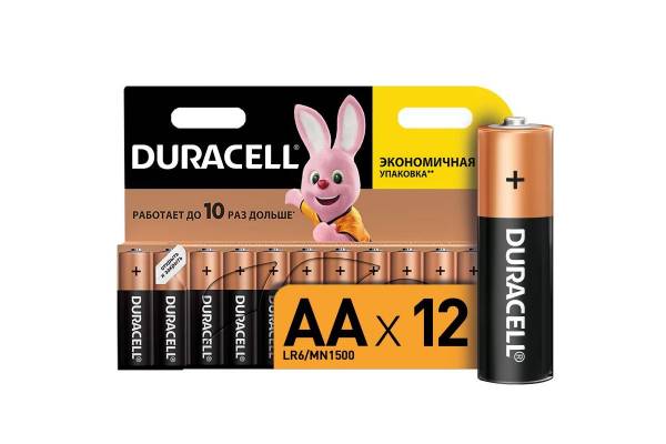 Элемент питания алкалиновый LR MN 1500/LR6 BASIC BP-12 (блист.12шт) Duracell C0037388