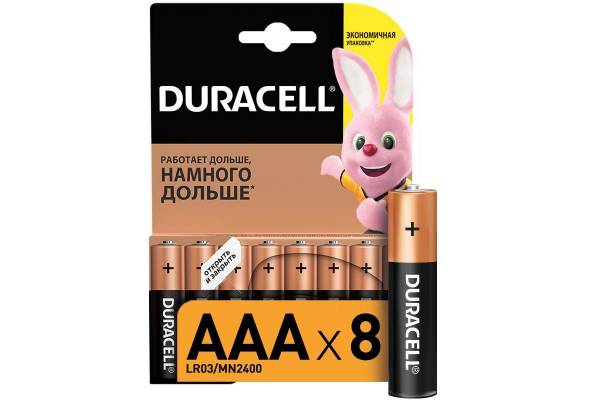 Элемент питания алкалиновый LR LR03-8BL BASIC (блист.8шт) Duracell C0033441