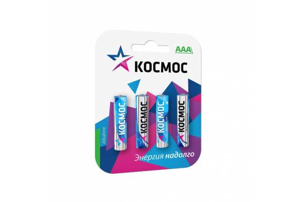 Элемент питания алкалиновый LR LR03 BP-4 (блист.4шт) Космос KOCLR034BL_classic