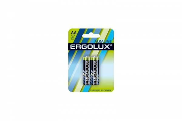 Элемент питания алкалиновый LR6 BL-2 LR6 BL-2 1.5В Alkaline (блист.2шт) Ergolux 11747