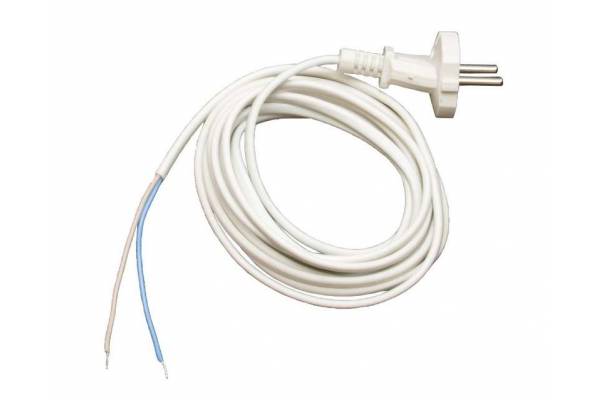 Шнур с электр. вилкой (ПВС-ВП 2х0.75) 2.2м бел. UNIVersal 9632166